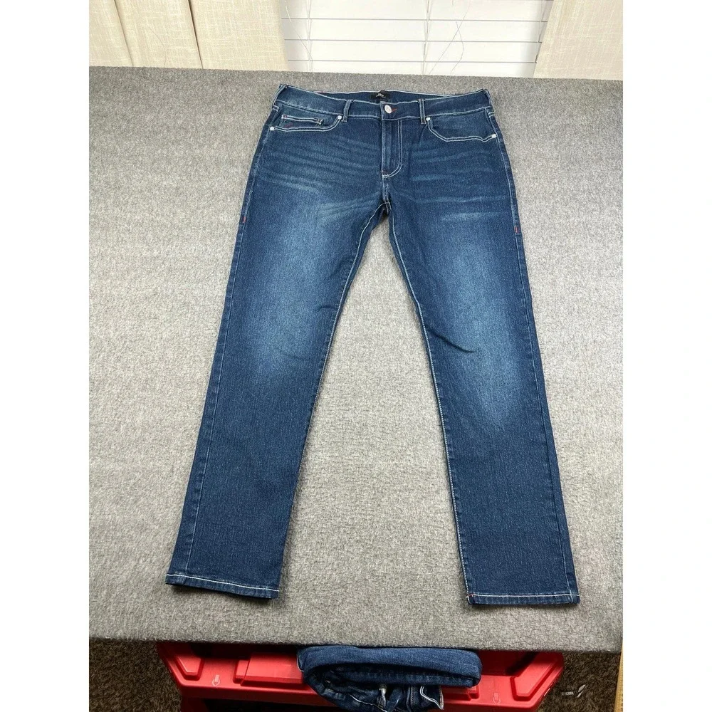 NEW‎ True Religion Mens Blue Rocco Relaxed Skinny Jeans Size 36